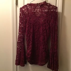 Burgundy blouse